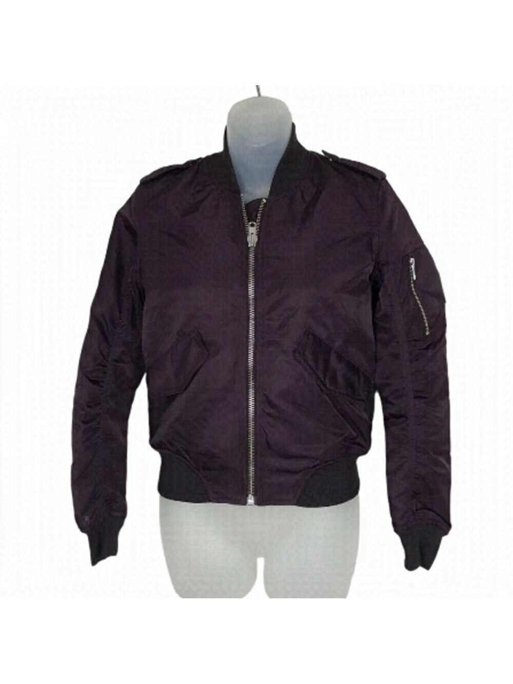 Aritzia Talula Plumb  Bomber Jacket Size XS